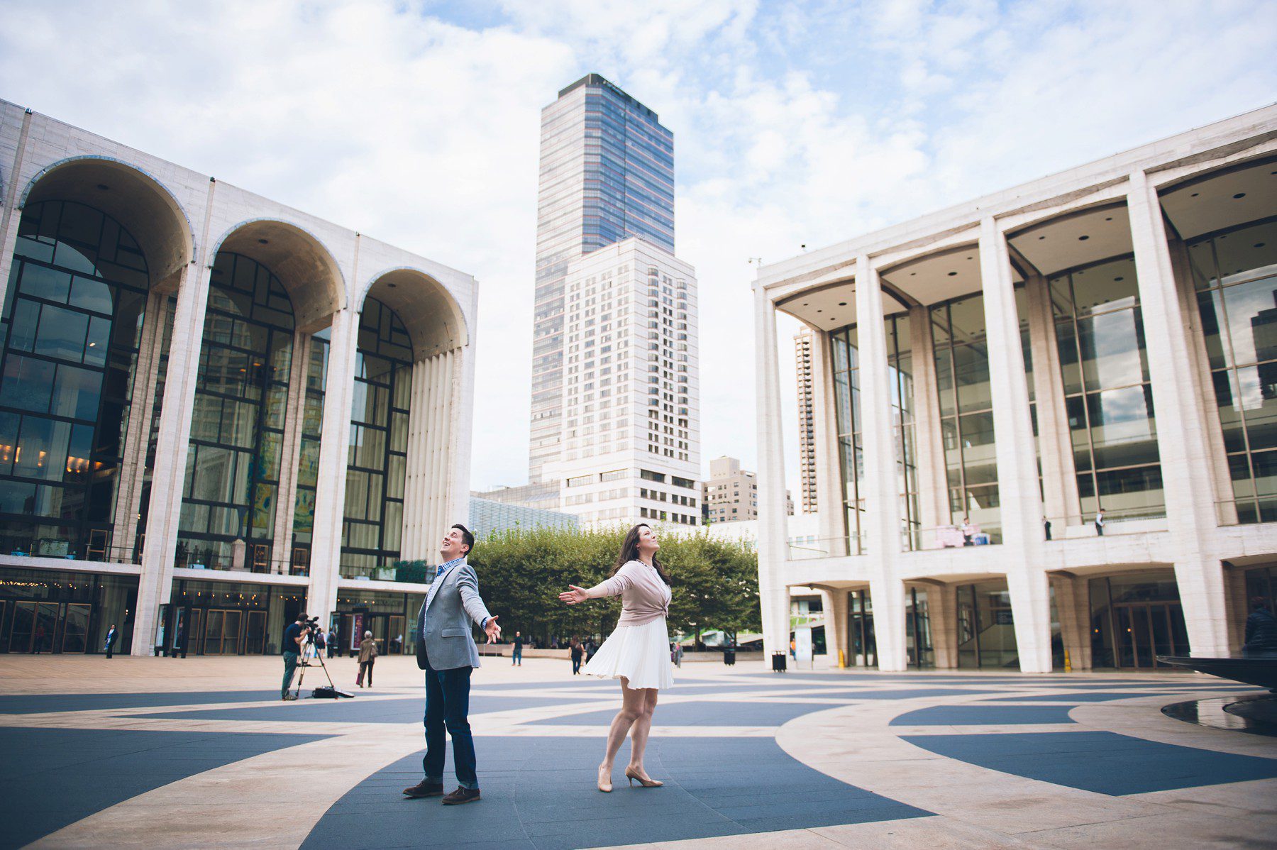 lincoln center, peter venkman spin, engagement session