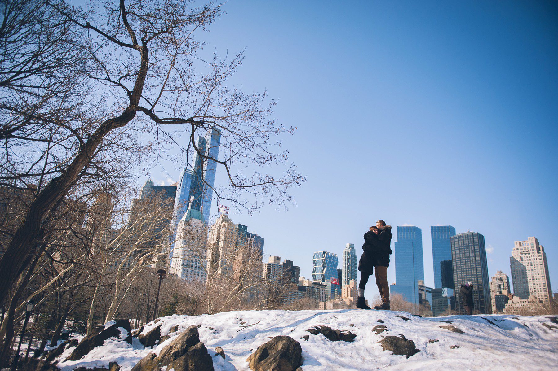 central park secret proposal heiratsantrag new york skyline