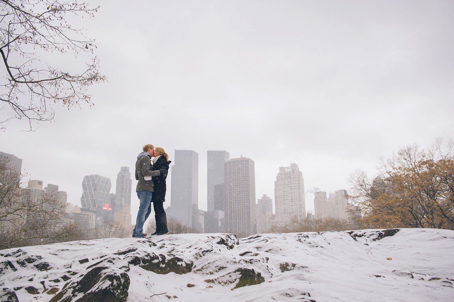 surprise proposal heiratsantrag hochzeitsantrag central park new york skyline