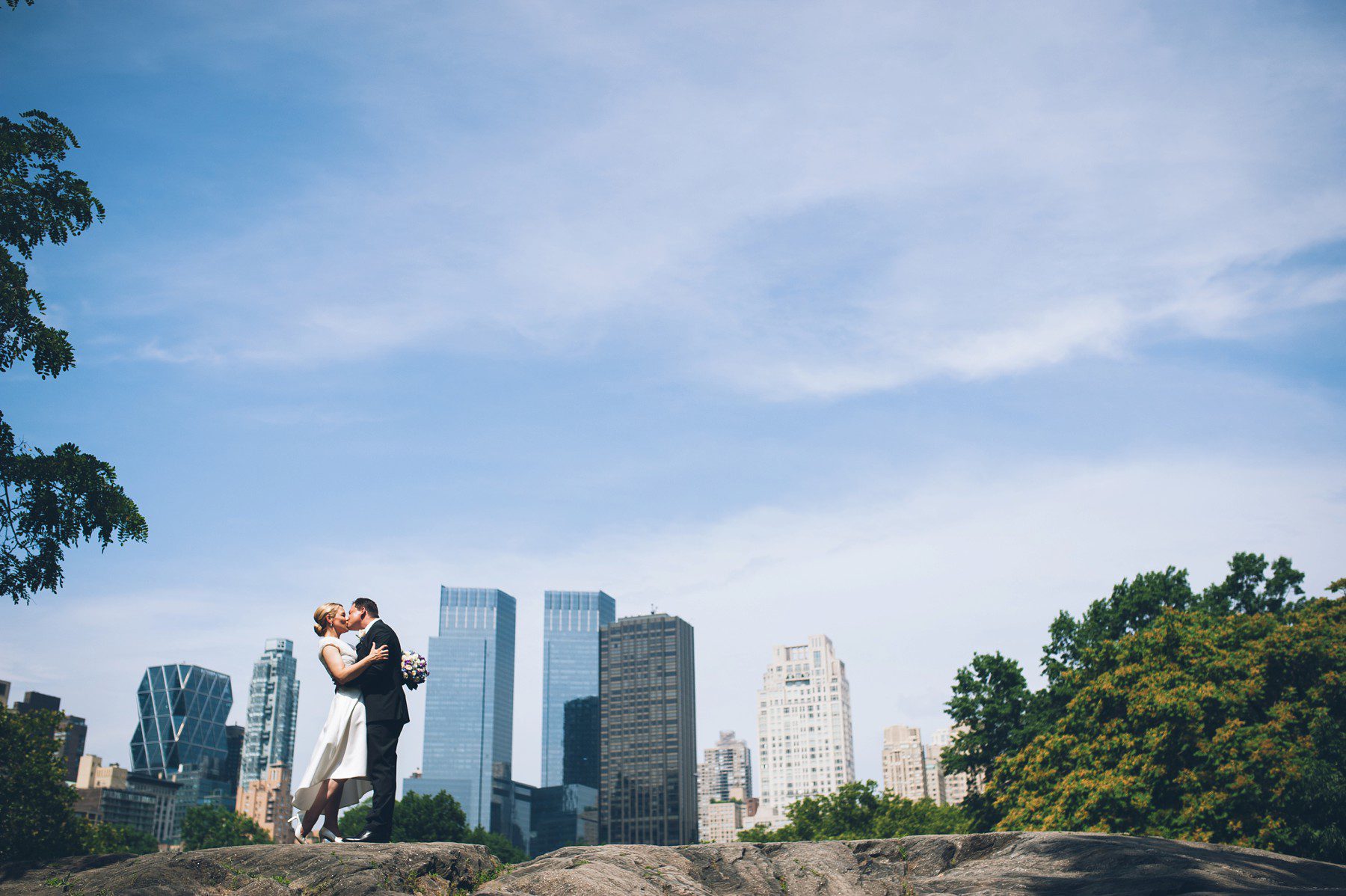 Central Park New York skyline elopement hochzeit