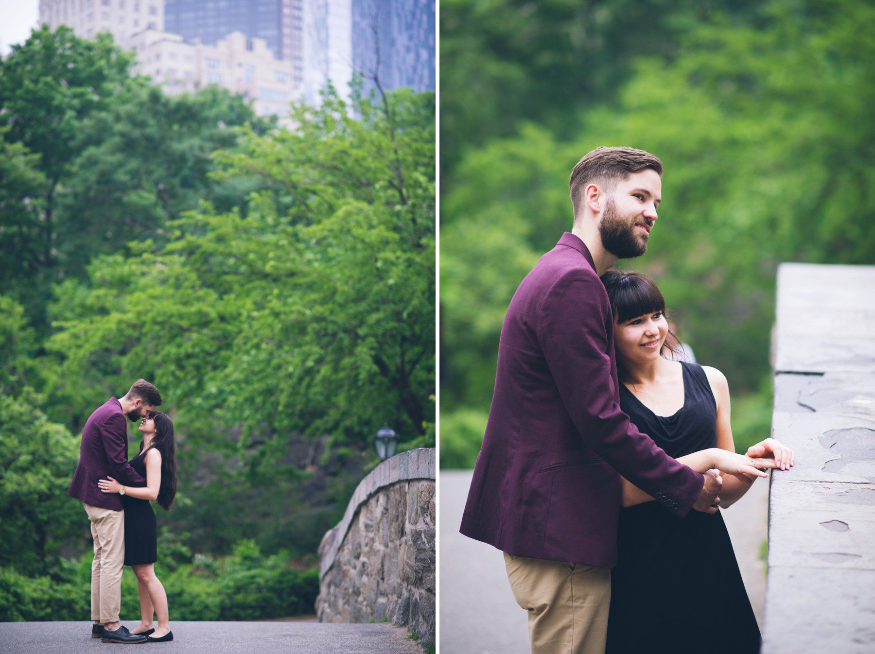 Hochzeitsantrag proposal New York Central Park Gapstow Bridge