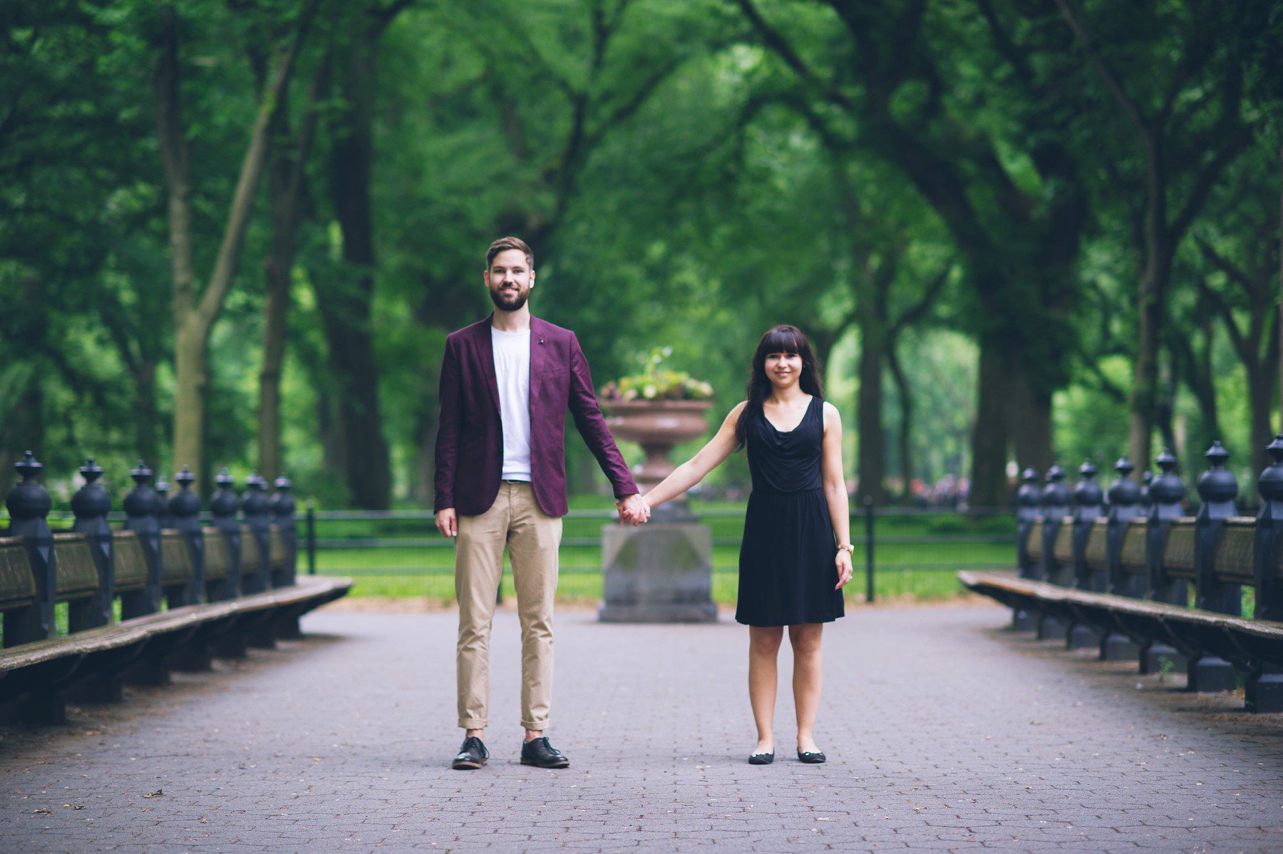 Heiratsantrag proposal New York Central Park The Mall