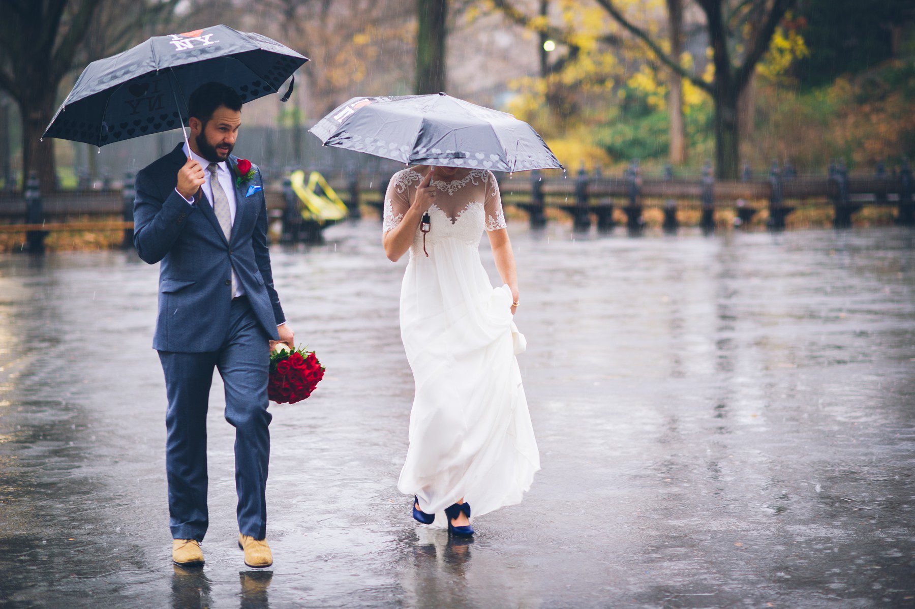 fabulous rainy new york wedding