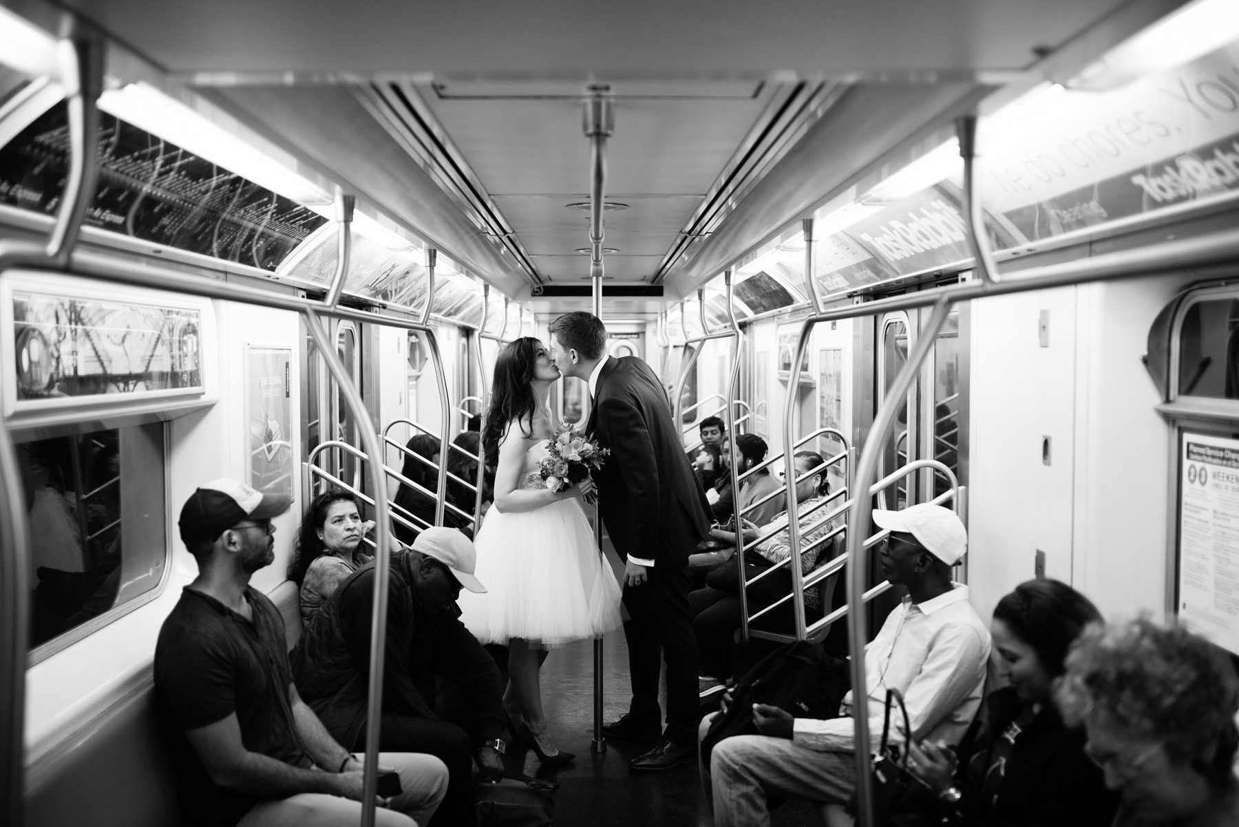 new york subway wedding