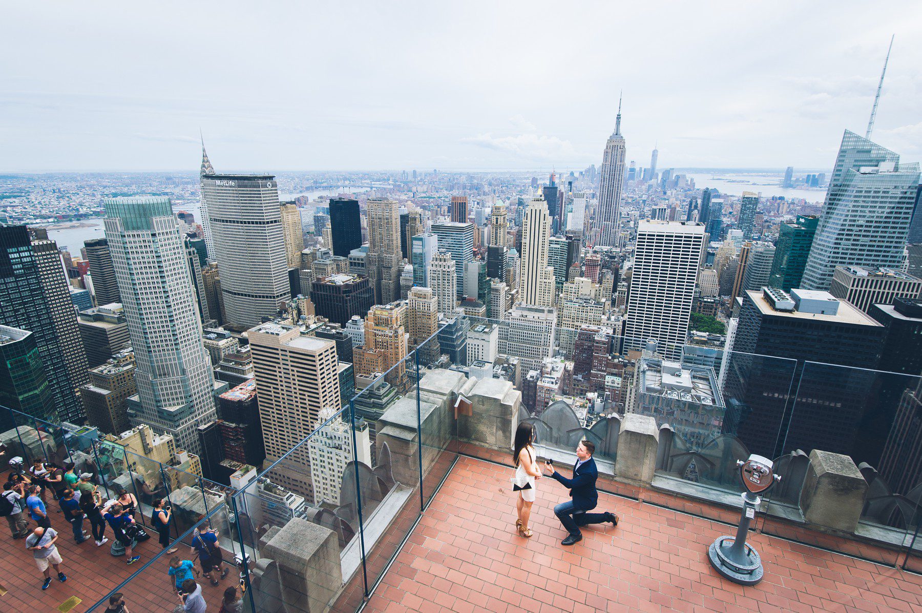 Top of the Rock Proposal, Rockefeller Center Heiratsantrag New York