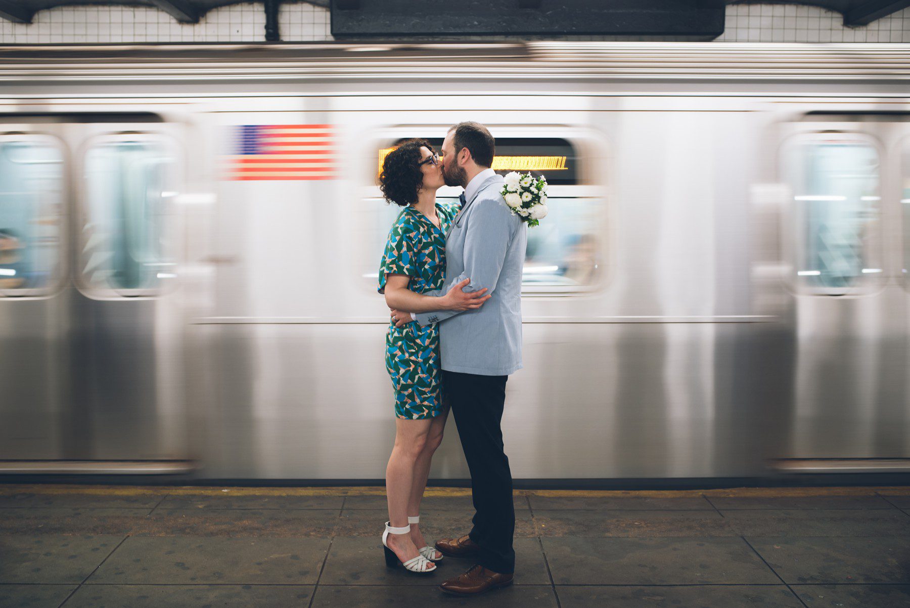 new york subway wedding