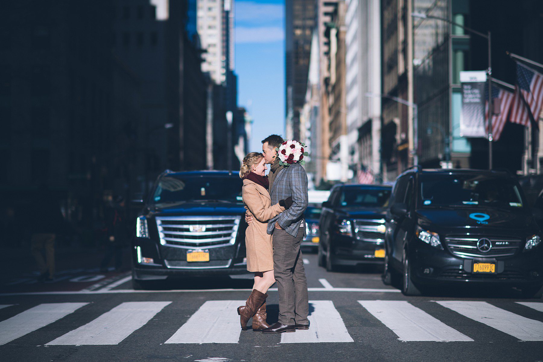Street crossing wedding