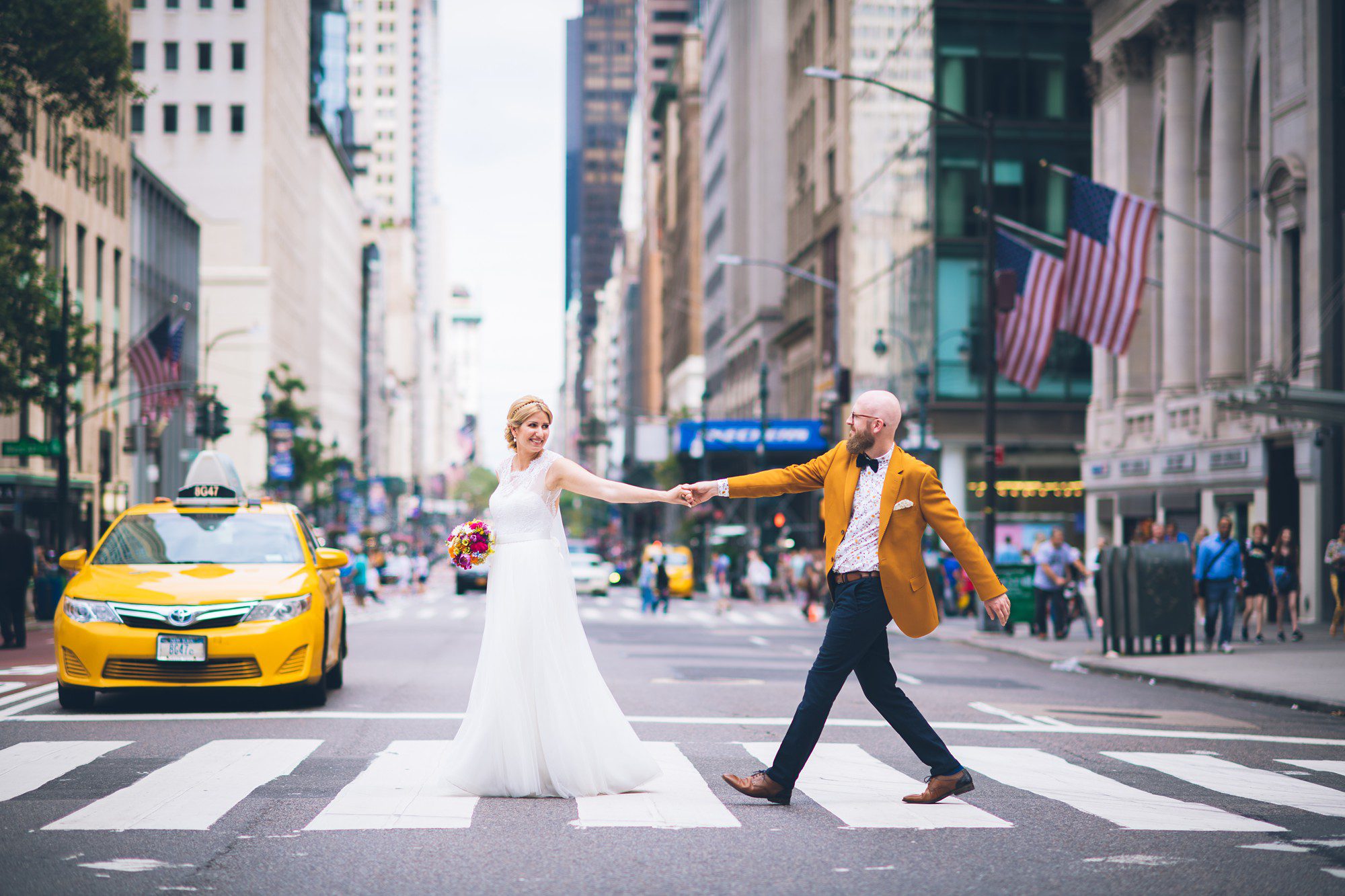 New York Street Wedding Photos