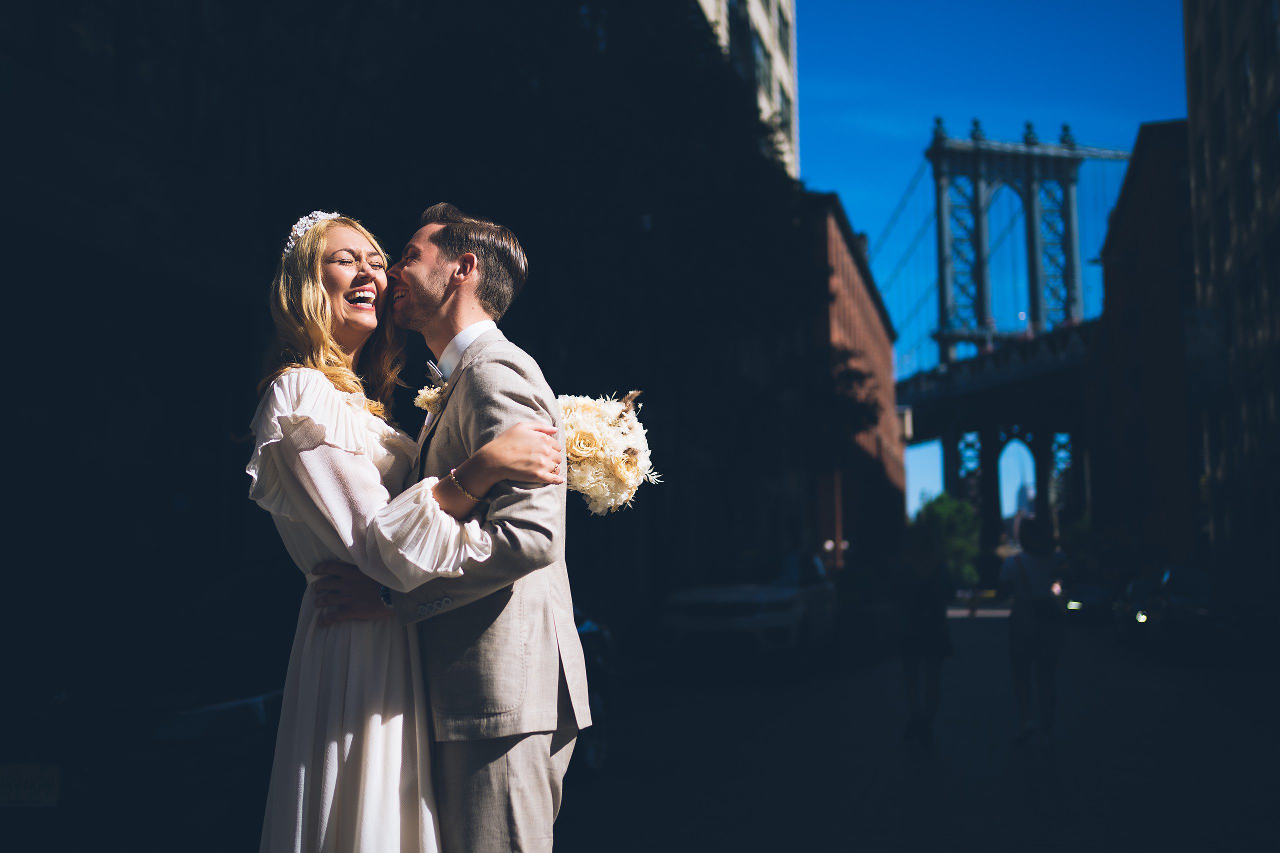 Wedding in Dumbo by Sascha Reinking Photography, NYC Elopement Photographer
