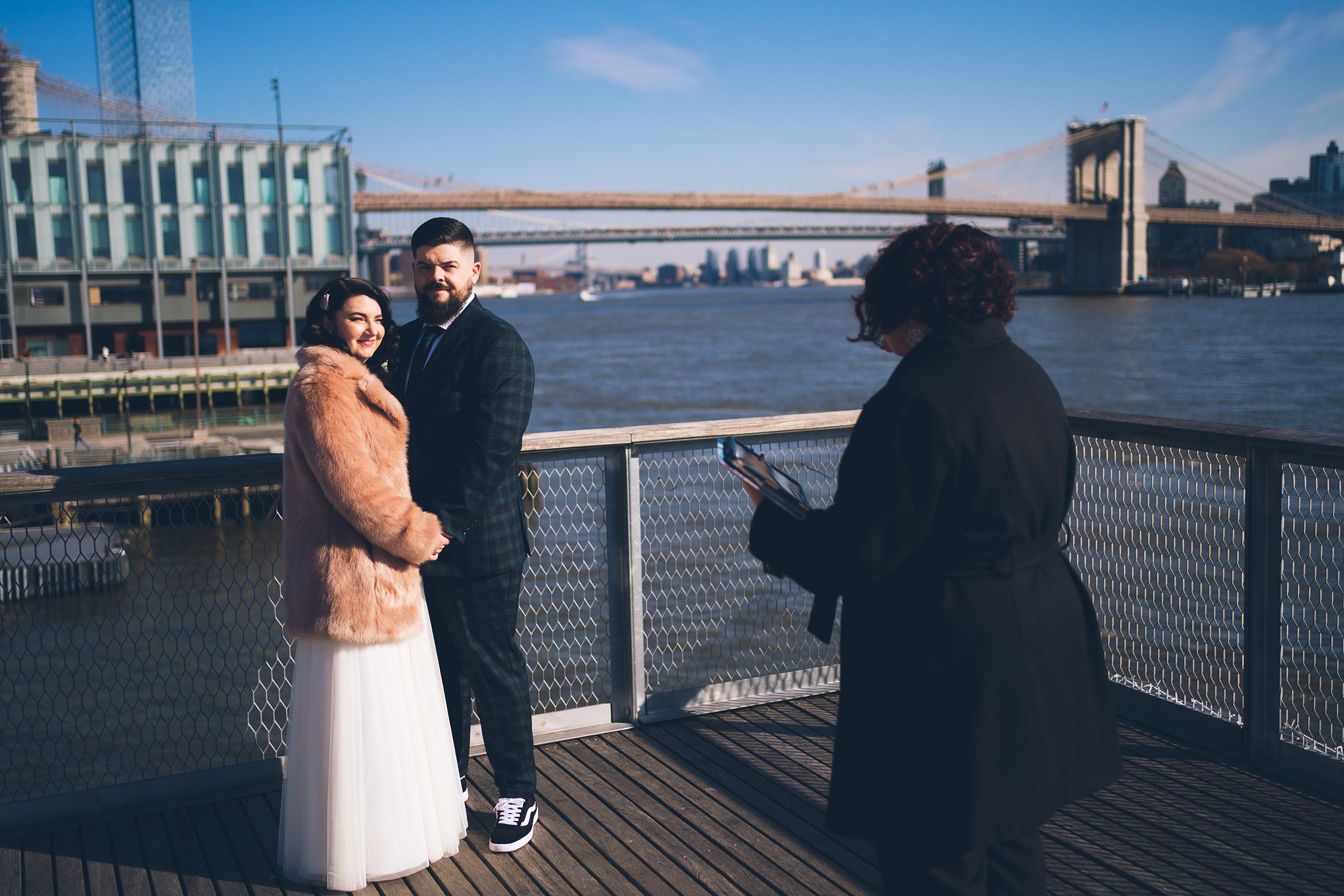 The Pier 15 Elopement of Louise & Jay | An East River Esplanade Wedding by Sascha Reinking Photography