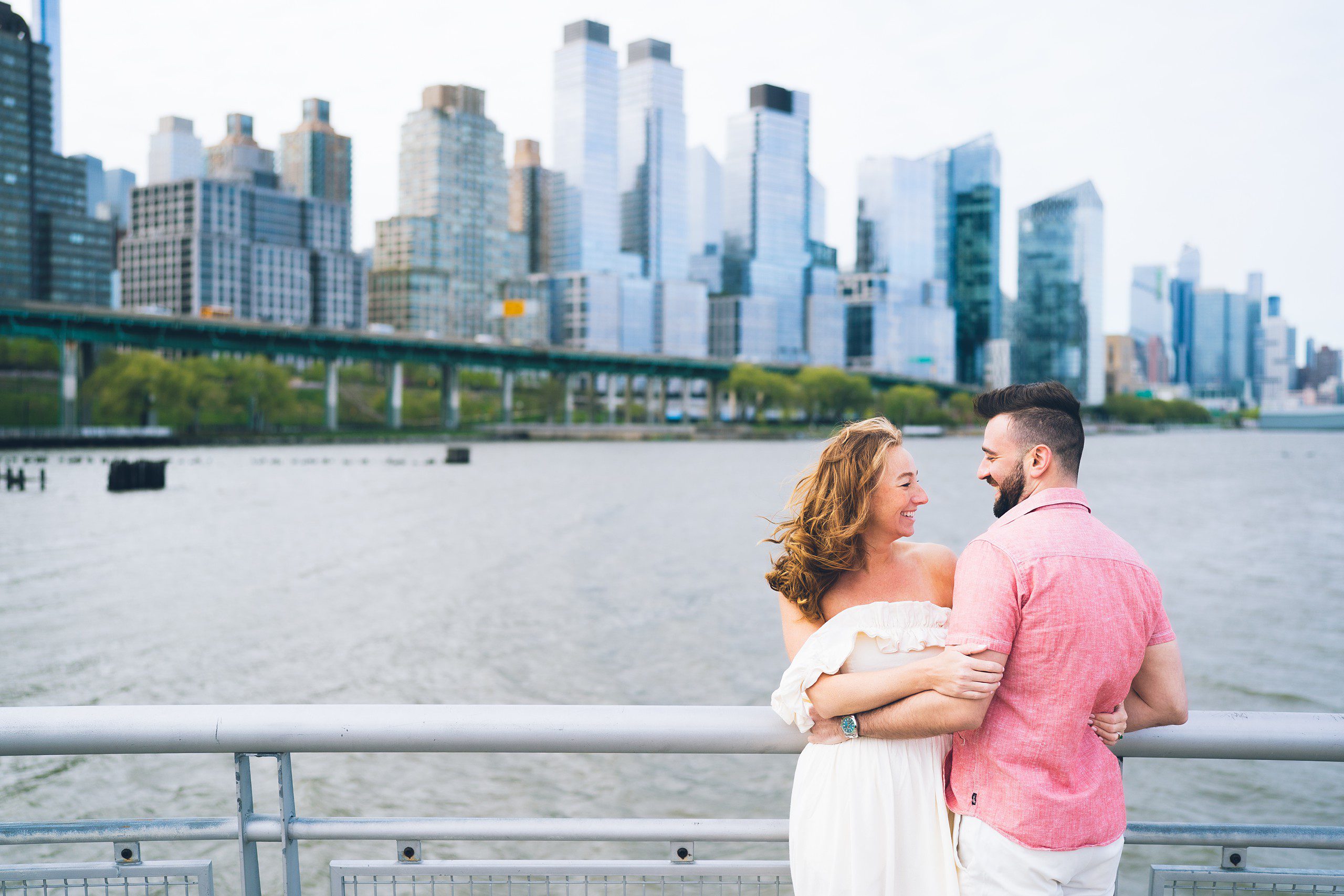 Cherry Blossom in NYC: Riverside Park Engagement Photos by Sascha Reinking Photography
