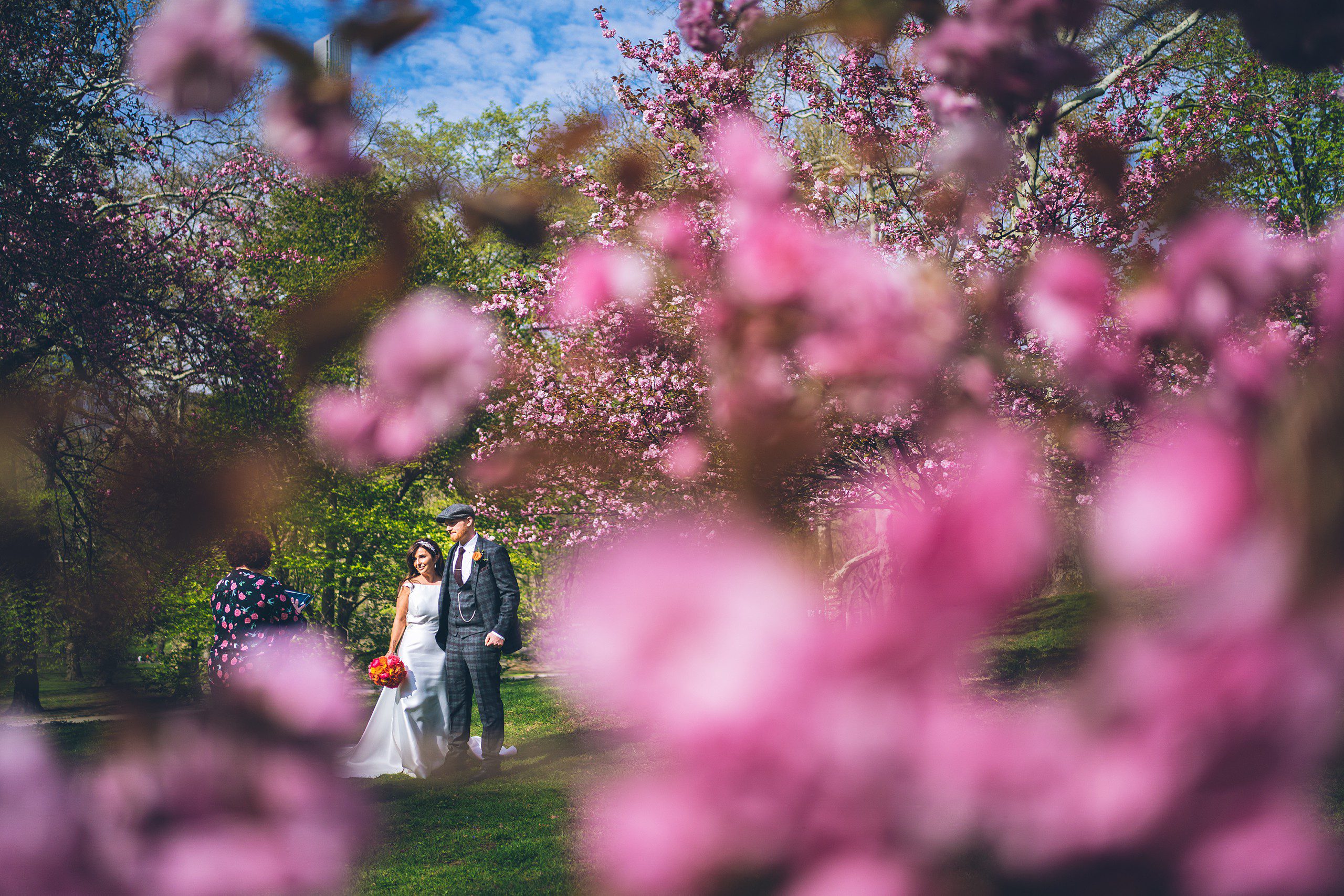 Cherry Blossom Elopement in Central Park by Sascha Reinking Photography