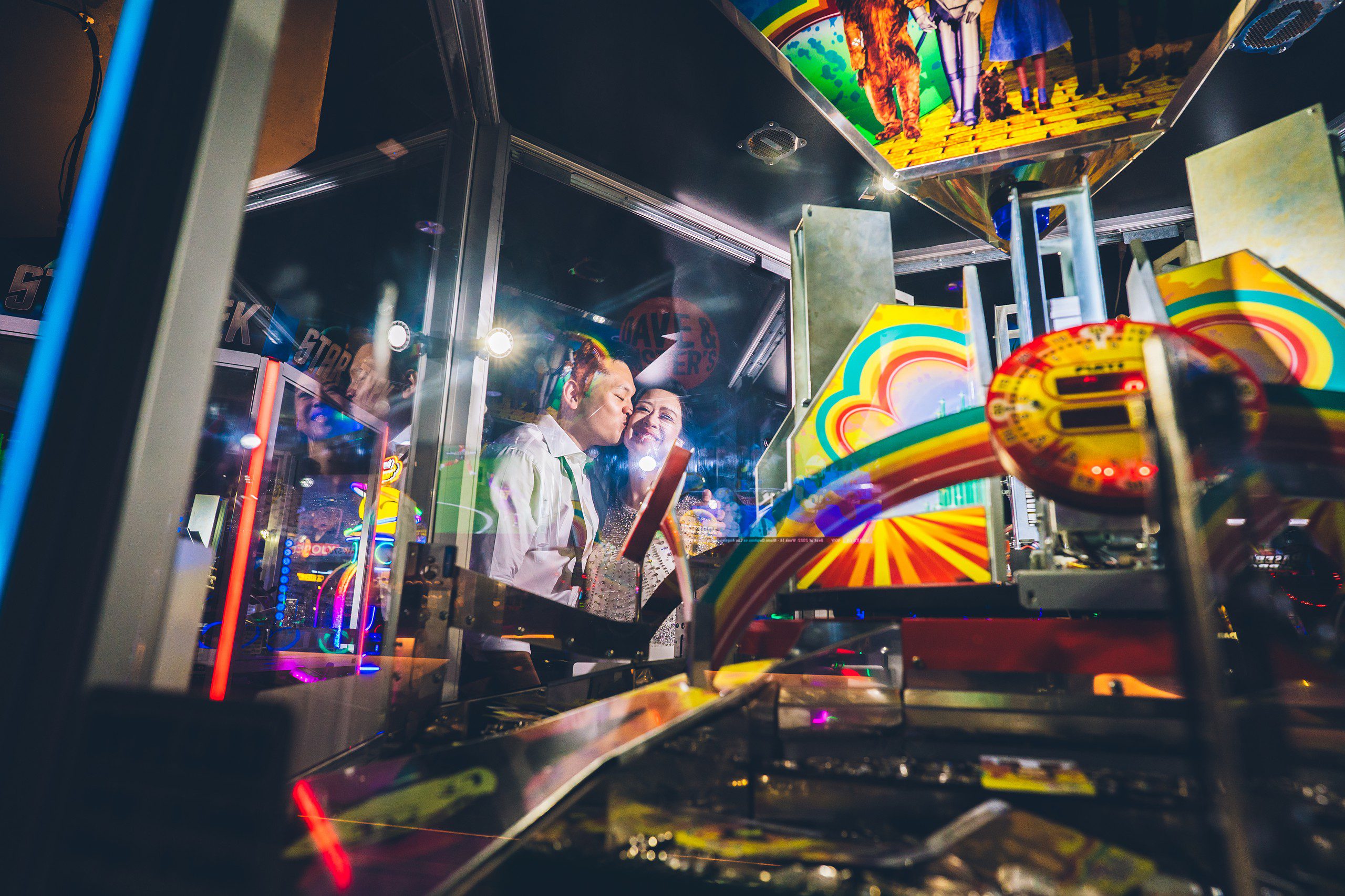 Wedding Photo Session at Dave & Buster’s in NYC by Sascha Reinking Photography